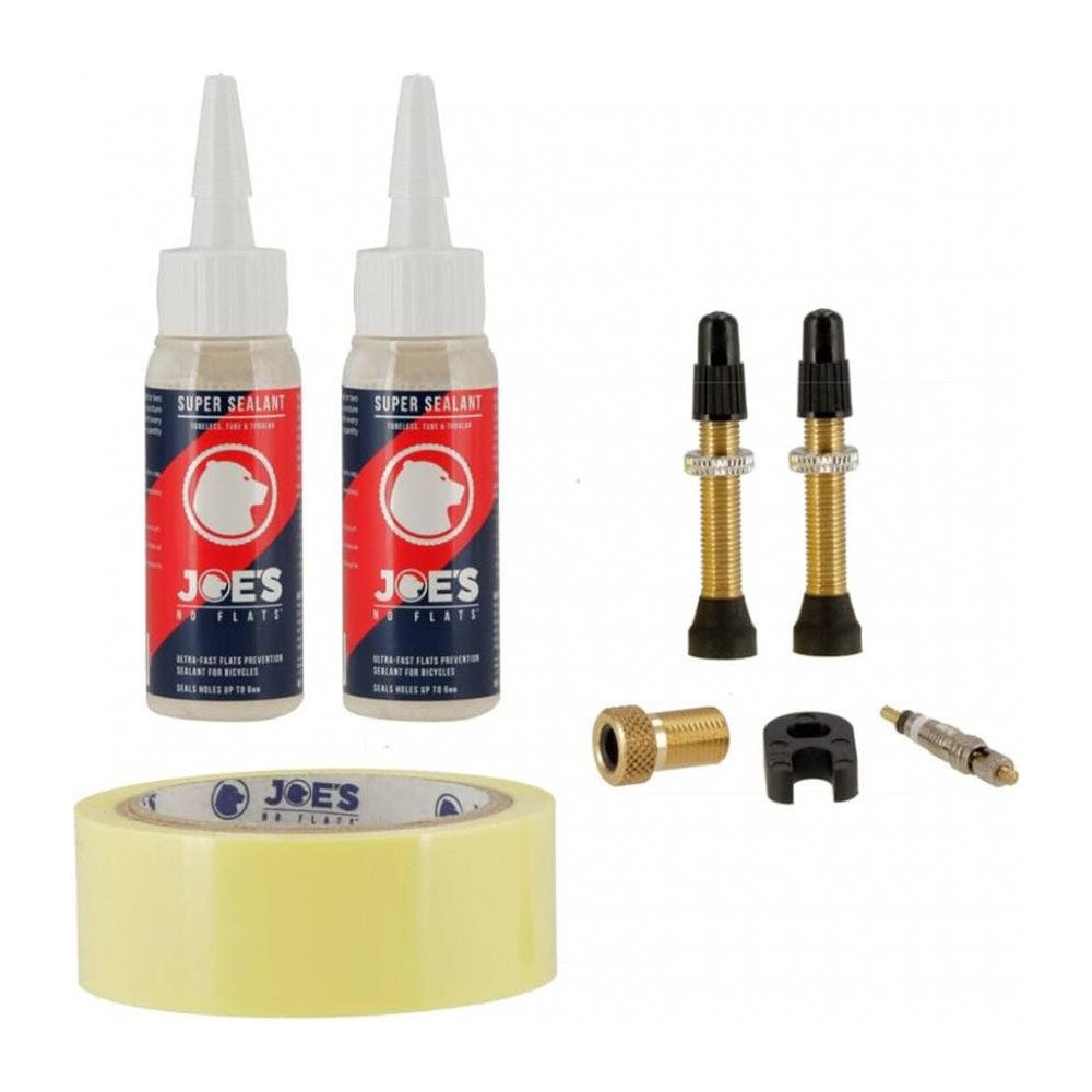 KIT TUBELESS JOES CINTA 25MM Y VALVULA 48MM