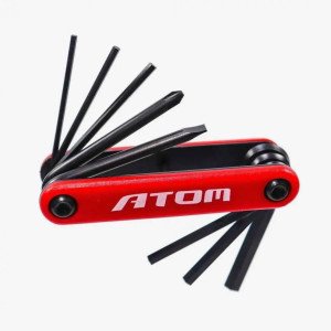 HERRAMIENTA LLAVE HEXAGONAL ATOM ROJO