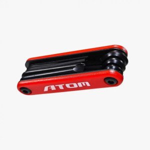 HERRAMIENTA LLAVE HEXAGONAL ATOM ROJO