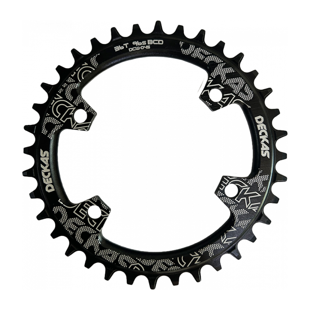 PLATO REDONDO 96SH 36T ALUM NEGRO DECKAS