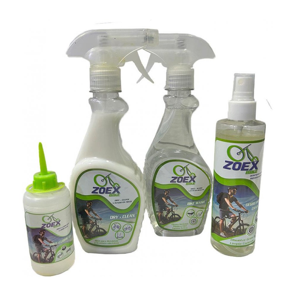 KIT DESENGRASANTE ZOEX /DRY WASH LUBRICANTE CADENA MICROFIBRA KIT