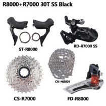 GROUPSET SHIMANO R8000 + R7000 30T / MANETAS DE CAMBIO/FRENO (ST-R8000) - DESVIADOR DELANTERO (R-8000) - DESCARRILADOR (R-7000) 