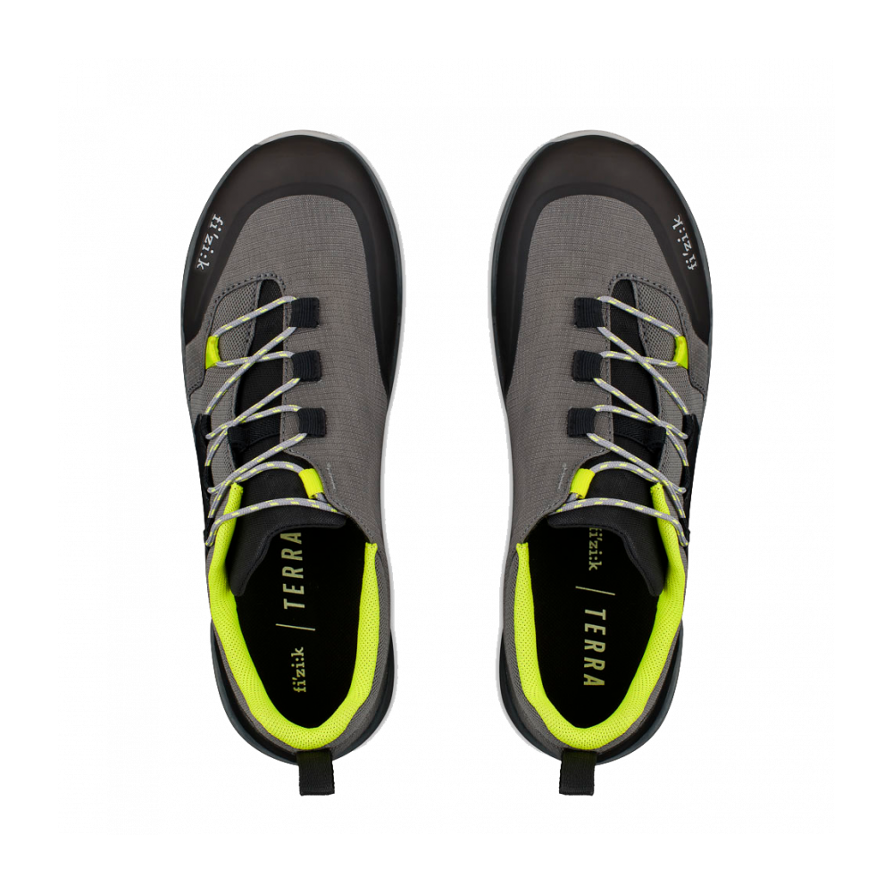 ZAPATILLA FIZIK X2 TERRA ERGOLACE COLOR GRIS-AMARILLO FLUO