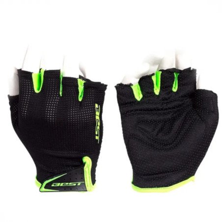 GUANTES BEST SB-01-8032  NEGRO/VERDE TALLA M