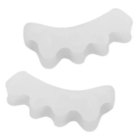 SEPARADORES DE DEDOS PARA PIES DE SILICONA BLANCO