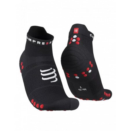 MEDIA CALCETIN PRO RACING V4.0 RUN LOW NEGRO - ROJO