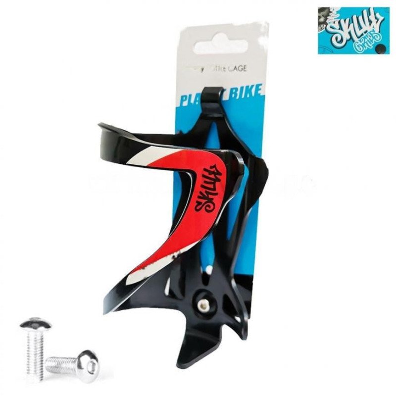 PORTA BOTELLA PLANET BIKE NEGRO/ROJO HL-BC23