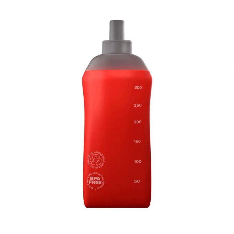 BOTELLA FLEXIBLE ERGOFLASK 300ML ROJO COMPRESSPORT