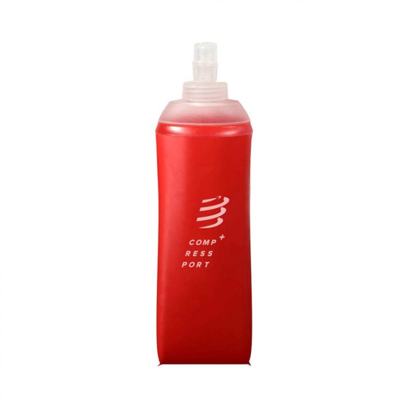 BOTELLA FLEXIBLE ERGOFLASK 500ML ROJO COMPRESSPORT