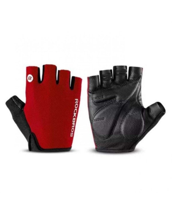 GUANTES DEDO CORTO ROCKBROS RB-S106 ROJO