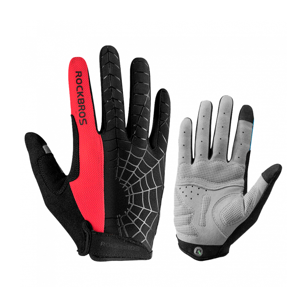 GUANTES DEDO LARGO ROCKBROS RB-S109-1 NEGRO/ROJO TALLA M