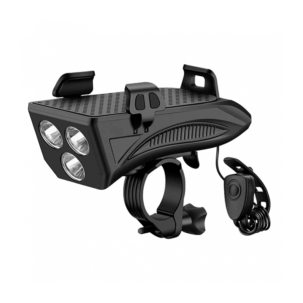 LUZ DELANTERA PORTACELULAR Y TIMBRE ROCKBROS P1-1BK