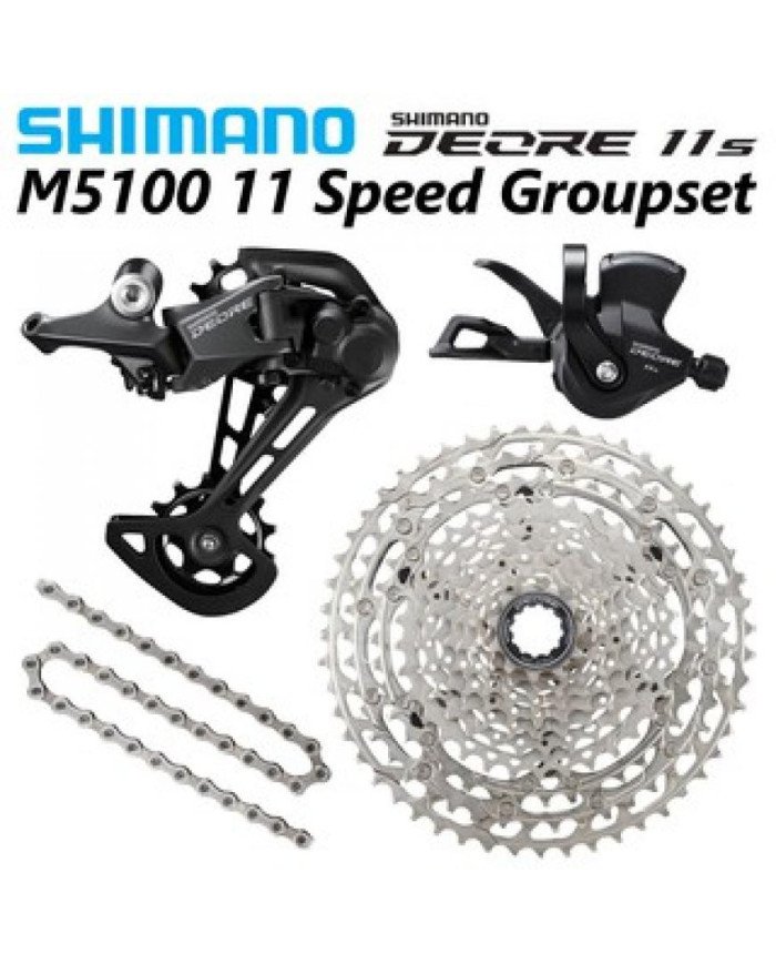 GROUPSET SHIMANO DEORE 11V - DESVIADOR POST - SHIFTER - CADENA - PINON 11-51T
