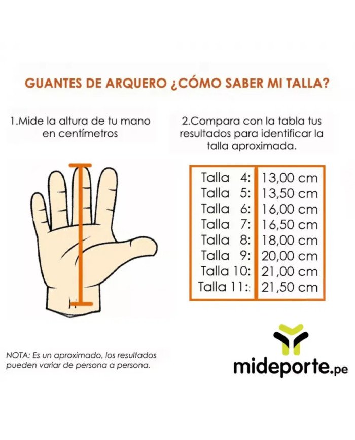 GUANTE P/ARQUERO ORBIT PRO FLEX SENIOR NARANJA