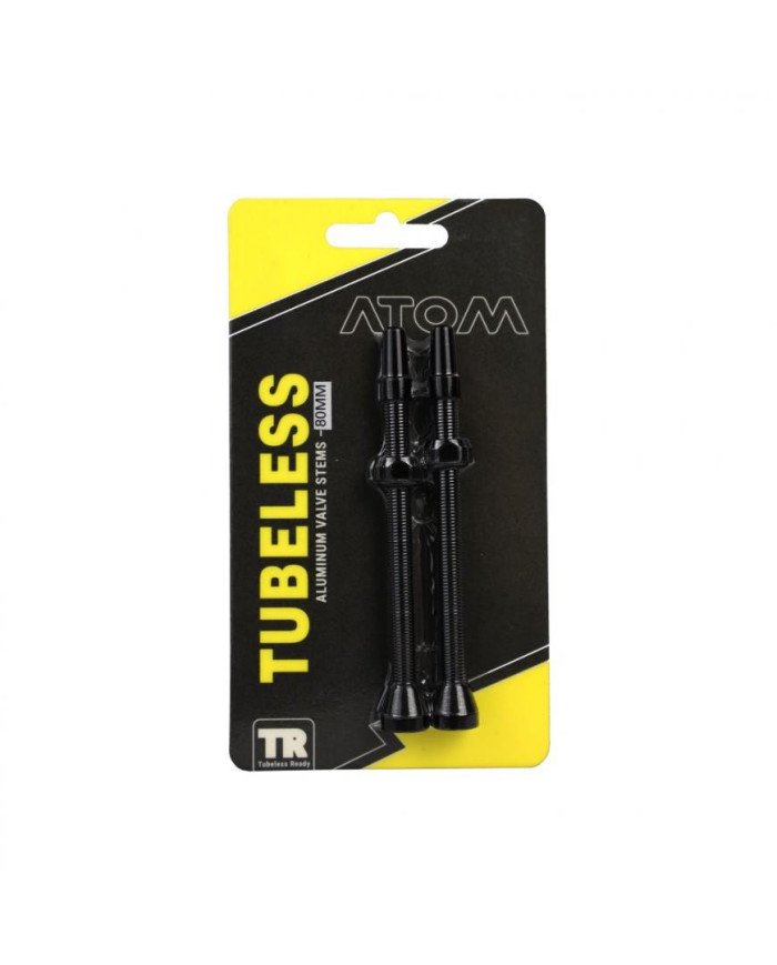 VALVULA TUBELESS FR11B ATOM 80MM ALLOY NEGRO