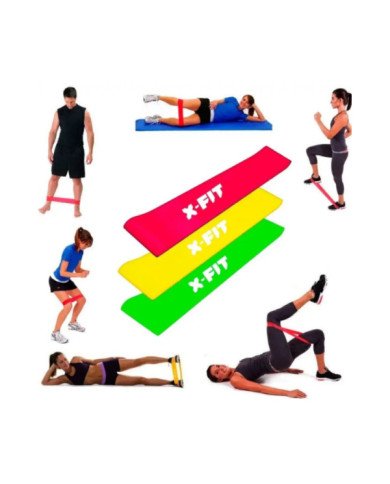 BANDAS DE RESISTENCIA PACK X 3 X-FIT XF-150