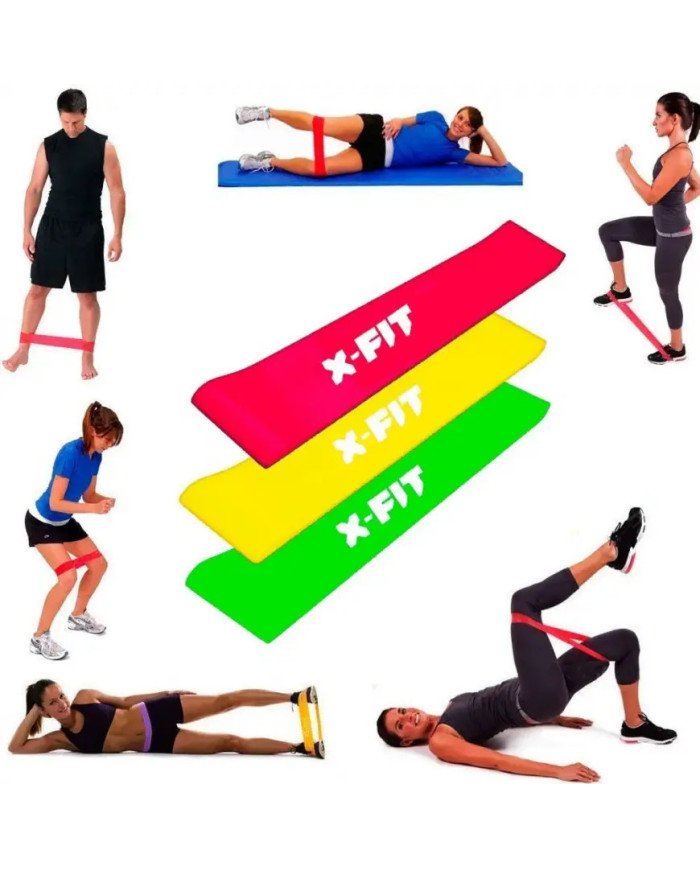 BANDAS DE RESISTENCIA PACK X 3 X-FIT XF-150