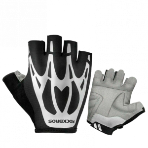 GUANTES DEDO CORTO ROCKBROS S227BK NEGRO/BLANCO TALLA XL