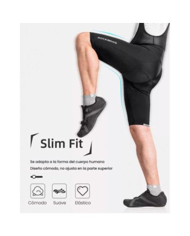 BIB ROCKBROS CON TIRANTES RK2002 NEGRO