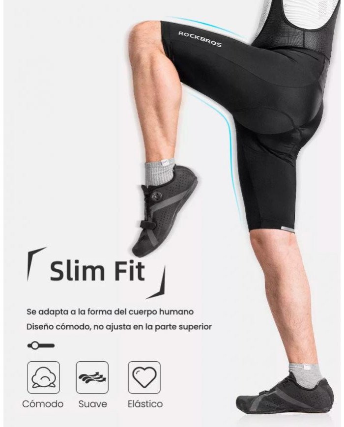 BIB ROCKBROS CON TIRANTES RK2002 NEGRO
