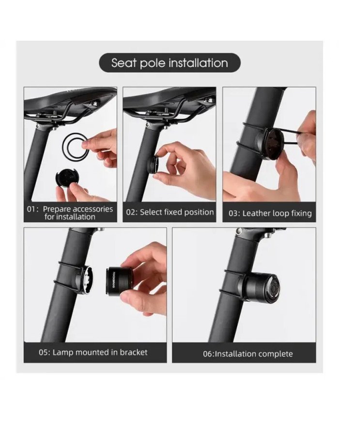 LUZ POSTERIOR ROCKBROS RECARGABLE Q1