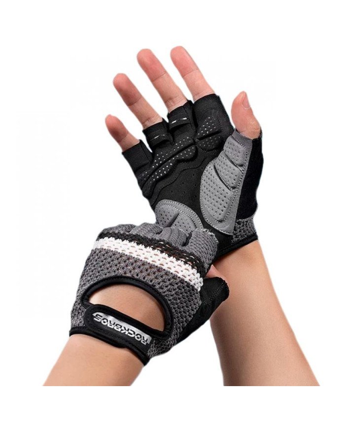 GUANTES DEDO CORTO ROCKBROS S246 GRIS