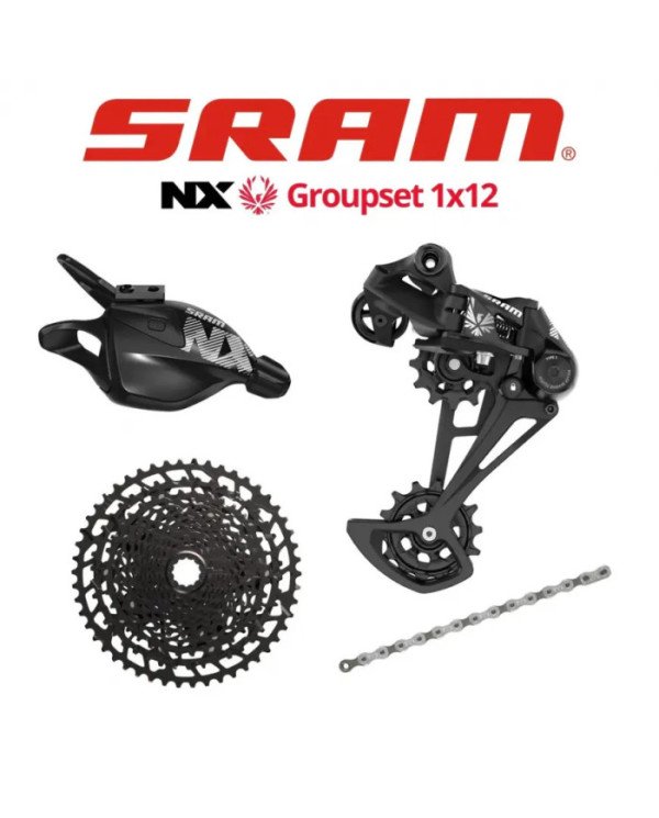 GROUPSET SRAM 12V NX EAGLE (DESCARRILADOR + PIÑON 11-50 + SHIFTER + CADENA)