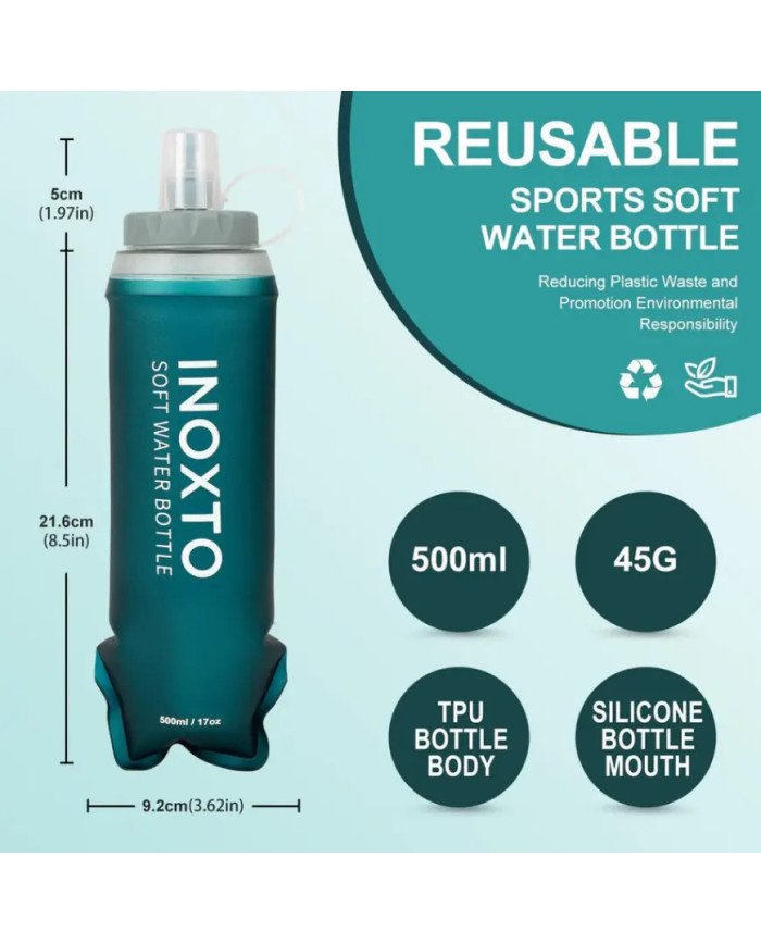 BOTELLA FLEXIBLE TPU 500ML INOXTO