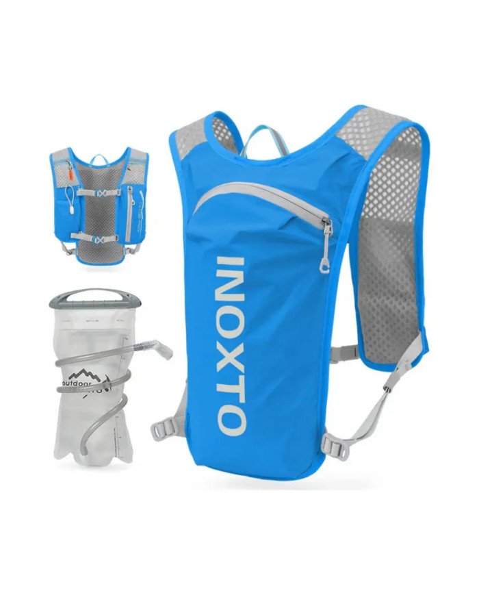CHALECO DE HIRATACION C/BOLSA DE AGUA DE 1.5L INOXTO AZUL