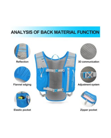 CHALECO DE HIRATACION C/BOLSA DE AGUA DE 1.5L INOXTO AZUL CHALECO DE HIRATACION C/BOLSA DE AGUA DE 1.5L INOXTO AZUL