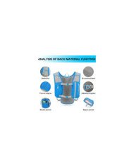 CHALECO DE HIRATACION C/BOLSA DE AGUA DE 1.5L INOXTO AZUL