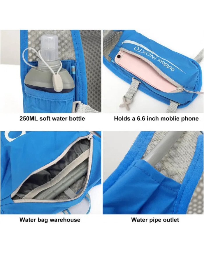 CHALECO DE HIRATACION C/BOLSA DE AGUA DE 1.5L INOXTO AZUL