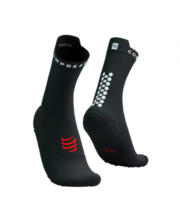MEDIA CALCETIN PRO RACING V4.0 RUN HIGH NEGRO - BLANCO