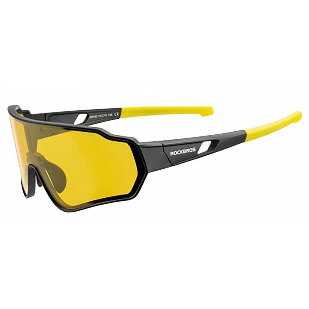 LENTES CICLISMO POLARIZADOS ROCKBROS LUNAS AMARILLAS  10164