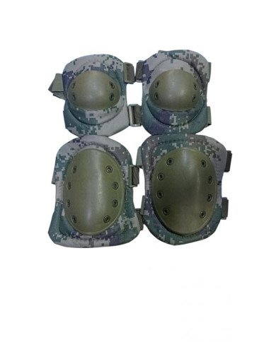 RODILLERAS Y CODERAS CAMUFLADO PR09 - CH VERDE