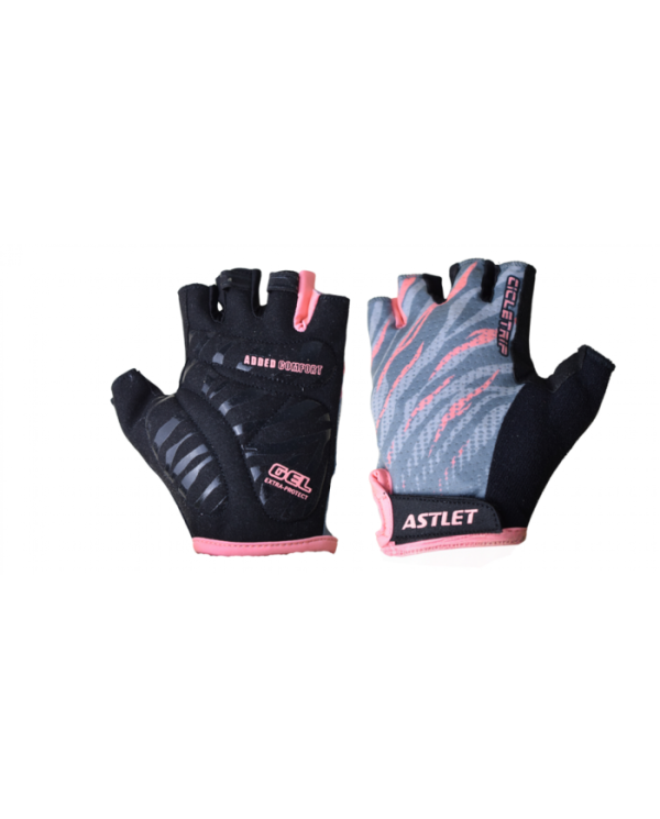 GUANTES ASTLET D/CORTO SB-01-2046 GRIS/ROSADO