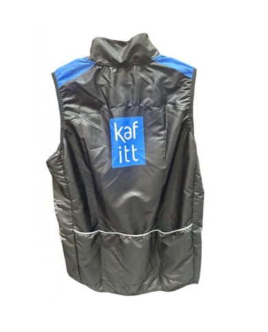 CHALECO CORTAVIENTO HOMBRE KAFFIT NEGRO LOGO AZUL L