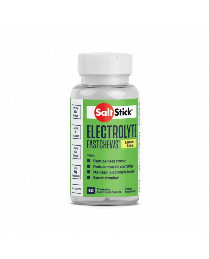 TABLETAS DE ELECTROLITOS SALT STICK FASTCHEWS LIMA LIMON (BOTELLA X 60)