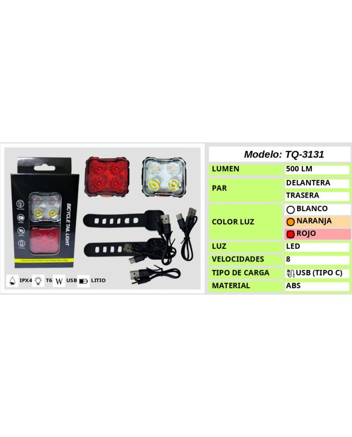 LUZ FARO DEL POST USB INTERMITENTE 3131500LM