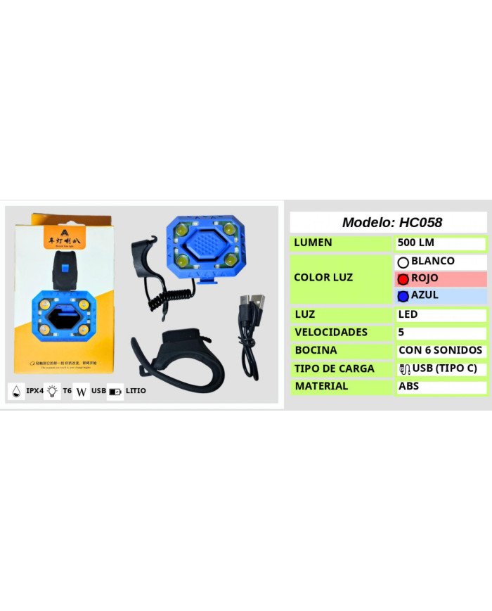 LUZ DELANTERA INTERMITENTE 500 HC058