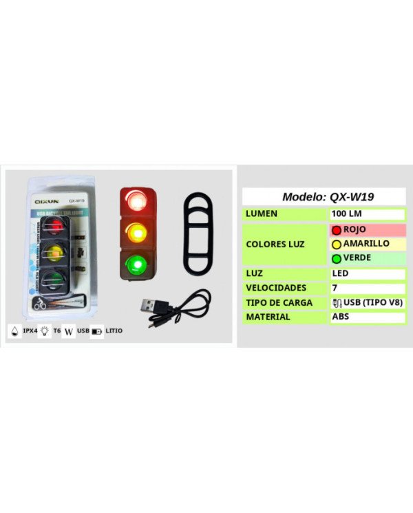 LUZ FARO POST INTERMITENTE QX-W19 100 LUM