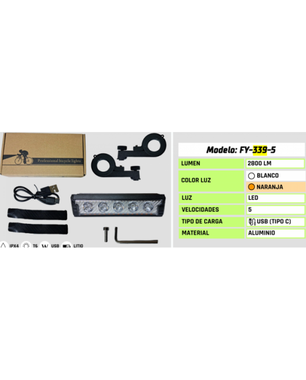 LUZ DELANTERA 2800 LUM FY-339-5
