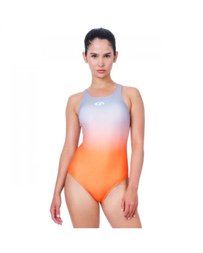 SWIMSUIT PORTO GIRL CELESTE/NARANJA