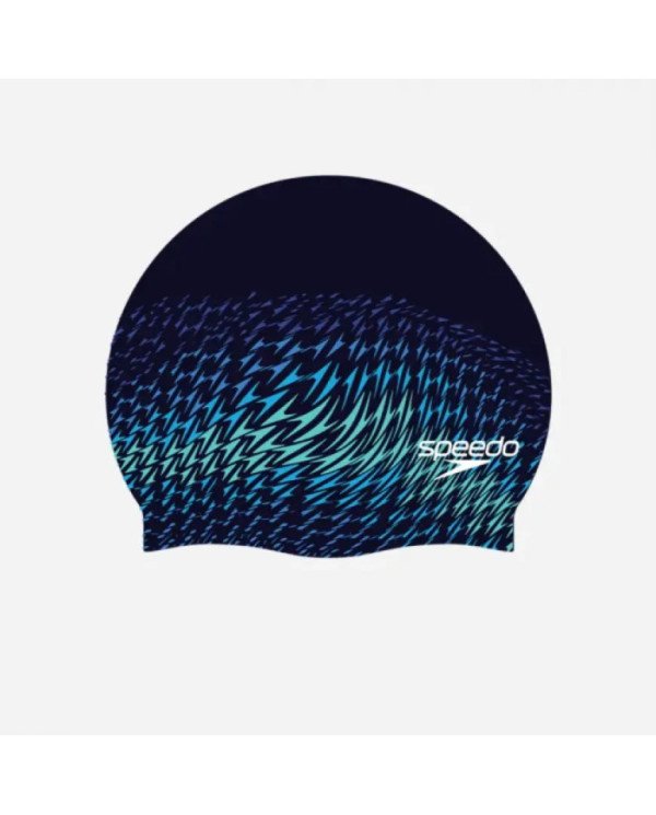 GORRO P/NATACIÓN SPEEDO SLOGAN PRT CAP AU/AF/AM NAVY AZUL MARINO UNU
