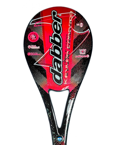 PALETA DABBER P/FRONTON MOD CARBONO + KEVLAR ROJO