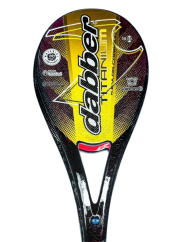 PALETA DABBER P/FRONTON MOD CARBONO + KEVLAR AMARILLO