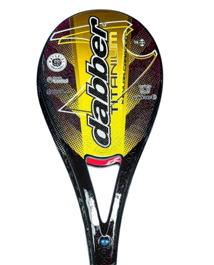 PALETA DABBER P/FRONTON MOD CARBONO + KEVLAR AMARILLO