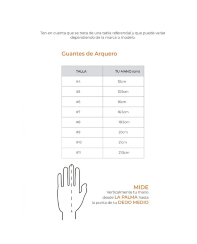 GUANTES P/ARQUERO ORBIT SOLAR JUNIOR NARANJA