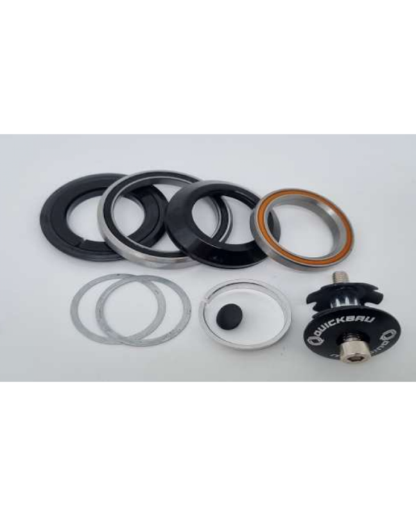 TAZA DE HORQUILLA DE RODAJE TAPE 1/ 1/8 X 1.5 41.8X45 52X45  QUICKBAU QLP40 BLACK