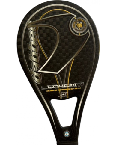 PALETA DABBER P/FRONTON MOD LITHIUM DOBLE CARBONO 12K AMARILLO